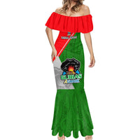 Custom Papua New Guinea Rugby Mermaid Dress Rabaul Gurias PNG Polynesian Pattern - Wonder Print Shop