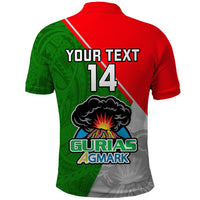 Custom Papua New Guinea Rugby Polo Shirt Rabaul Gurias PNG Polynesian Pattern - Wonder Print Shop