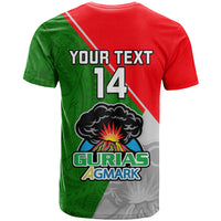 Custom Papua New Guinea Rugby T Shirt Rabaul Gurias PNG Polynesian Pattern - Wonder Print Shop