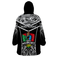 Papua New Guinea Rugby Wearable Blanket Hoodie Mendi Muruks PNG Polynesian Pattern - Wonder Print Shop
