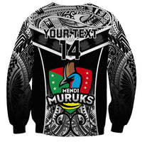 Custom Papua New Guinea Rugby Sweatshirt Mendi Muruks PNG Polynesian Pattern - Wonder Print Shop