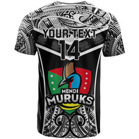 Custom Papua New Guinea Rugby T Shirt Mendi Muruks PNG Polynesian Pattern - Wonder Print Shop