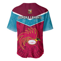 Papua New Guinea Rugby Baseball Jersey Goroka Lahanis PNG Polynesian Pattern - Wonder Print Shop