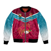 Papua New Guinea Rugby Bomber Jacket Goroka Lahanis PNG Polynesian Pattern - Wonder Print Shop
