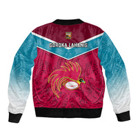 Papua New Guinea Rugby Bomber Jacket Goroka Lahanis PNG Polynesian Pattern - Wonder Print Shop