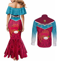 papua-new-guinea-rugby-couples-matching-mermaid-dress-and-long-sleeve-button-shirts-goroka-lahanis-png-polynesian-pattern