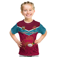Papua New Guinea Rugby Kid T Shirt Goroka Lahanis PNG Polynesian Pattern - Wonder Print Shop