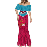 Papua New Guinea Rugby Mermaid Dress Goroka Lahanis PNG Polynesian Pattern - Wonder Print Shop