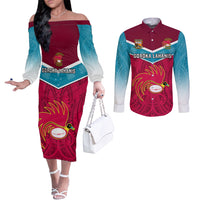 custom-papua-new-guinea-rugby-couples-matching-off-the-shoulder-long-sleeve-dress-and-long-sleeve-button-shirts-goroka-lahanis-png-polynesian-pattern