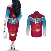 custom-papua-new-guinea-rugby-couples-matching-off-the-shoulder-long-sleeve-dress-and-long-sleeve-button-shirts-goroka-lahanis-png-polynesian-pattern