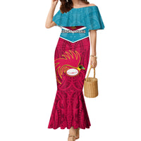 Custom Papua New Guinea Rugby Mermaid Dress Goroka Lahanis PNG Polynesian Pattern - Wonder Print Shop