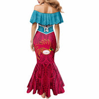 Custom Papua New Guinea Rugby Mermaid Dress Goroka Lahanis PNG Polynesian Pattern - Wonder Print Shop