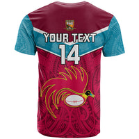 Custom Papua New Guinea Rugby T Shirt Goroka Lahanis PNG Polynesian Pattern - Wonder Print Shop