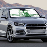 Zimbabwe Rugby Custom Auto Sun Shade Come On Sables White Version - Wonder Print Shop