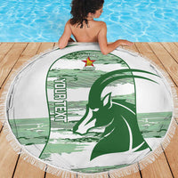 Zimbabwe Rugby Custom Beach Blanket Come On Sables White Version - Wonder Print Shop