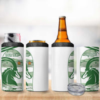 Zimbabwe Rugby Custom 4 in 1 Can Cooler Tumbler Come On Sables White Version - Wonder Print Shop