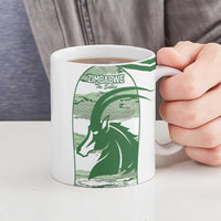 Zimbabwe Rugby Custom Ceramic Mug Come On Sables White Version - Wonder Print Shop