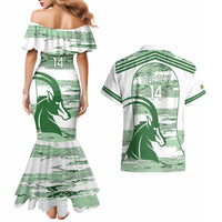 Zimbabwe Rugby Custom Couples Matching Mermaid Dress and Hawaiian Shirt Come On Sables White Version - Wonder Print Shop