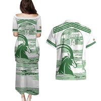 Zimbabwe Rugby Custom Couples Matching Puletasi and Hawaiian Shirt Come On Sables White Version - Wonder Print Shop