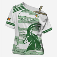 Zimbabwe Rugby Custom Cross Shoulder Shirt Come On Sables White Version - Wonder Print Shop