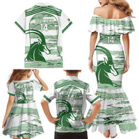 Zimbabwe Rugby Custom Family Matching Mermaid Dress and Hawaiian Shirt Come On Sables White Version - Wonder Print Shop