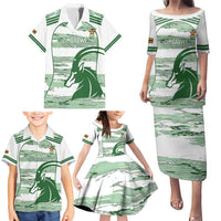 Zimbabwe Rugby Custom Family Matching Puletasi and Hawaiian Shirt Come On Sables White Version - Wonder Print Shop