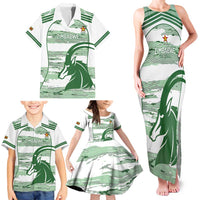 Zimbabwe Rugby Custom Family Matching Tank Maxi Dress and Hawaiian Shirt Come On Sables White Version - Wonder Print Shop
