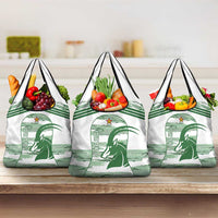 Zimbabwe Rugby Custom Grocery Bag Come On Sables White Version - Wonder Print Shop