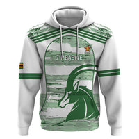 Zimbabwe Rugby Custom Hoodie Come On Sables White Version - Wonder Print Shop