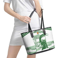 Zimbabwe Rugby Custom Leather Tote Bag Come On Sables White Version - Wonder Print Shop