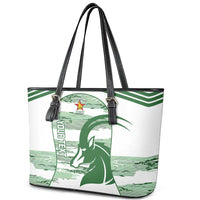 Zimbabwe Rugby Custom Leather Tote Bag Come On Sables White Version - Wonder Print Shop