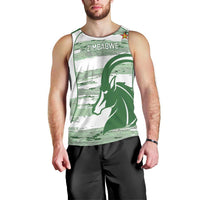Zimbabwe Rugby Custom Men Tank Top Come On Sables White Version - Wonder Print Shop