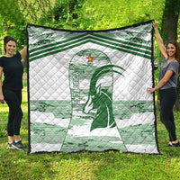 Zimbabwe Rugby Custom Quilt Come On Sables White Version - Wonder Print Shop