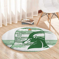 Zimbabwe Rugby Custom Round Carpet Come On Sables White Version - Wonder Print Shop