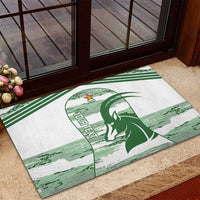 Zimbabwe Rugby Custom Rubber Doormat Come On Sables White Version - Wonder Print Shop