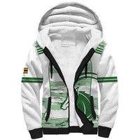 Zimbabwe Rugby Custom Sherpa Hoodie Come On Sables White Version - Wonder Print Shop
