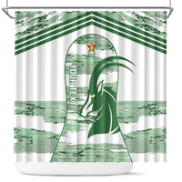 Zimbabwe Rugby Custom Shower Curtain Come On Sables White Version - Wonder Print Shop