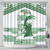 Zimbabwe Rugby Custom Shower Curtain Come On Sables White Version - Wonder Print Shop