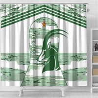 Zimbabwe Rugby Custom Shower Curtain Come On Sables White Version - Wonder Print Shop