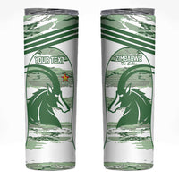 Zimbabwe Rugby Custom Skinny Tumbler Come On Sables White Version - Wonder Print Shop