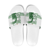 Zimbabwe Rugby Custom Slide Sandals Come On Sables White Version - Wonder Print Shop