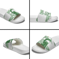 Zimbabwe Rugby Custom Slide Sandals Come On Sables White Version - Wonder Print Shop