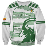 Zimbabwe Rugby Custom Sweatshirt Come On Sables White Version - Wonder Print Shop