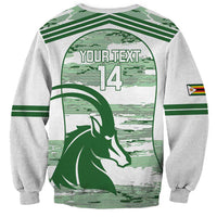 Zimbabwe Rugby Custom Sweatshirt Come On Sables White Version - Wonder Print Shop