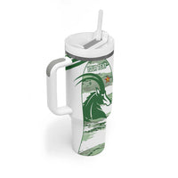 Zimbabwe Rugby Custom Tumbler With Handle Come On Sables White Version - Wonder Print Shop