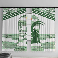 Zimbabwe Rugby Custom Window Curtain Come On Sables White Version - Wonder Print Shop