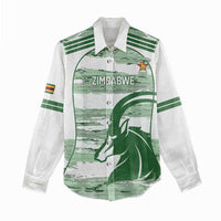 Zimbabwe Rugby Custom Women Casual Shirt Come On Sables White Version - Wonder Print Shop