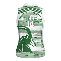 Zimbabwe Rugby Custom Women Sleeveless Polo Shirt Come On Sables White Version - Wonder Print Shop