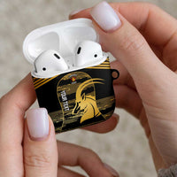 Zimbabwe Rugby Custom AirPods Case Come On Sables Gold Black Version - Wonder Print Shop