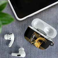 Zimbabwe Rugby Custom AirPods Case Come On Sables Gold Black Version - Wonder Print Shop